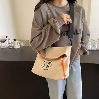 Повседневная холщовая сумка, женская многофункциональная модная сумка большой вместимости, популярная летняя сумка через плечо, сумка через плечо, трендовая сумка-тоут