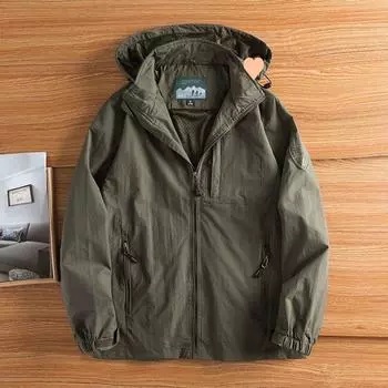 Повседневное пальто мужское весенне-осеннее свободное большого размера мужская куртка среднего возраста спортивная верхняя мужская куртка с тремя защитными свойствами M