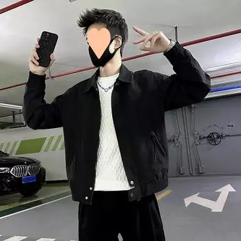 Повседневное пальто, мода на весну и осень, красивый воротник-стойка, свободная и универсальная короткая куртка, новый мужской топ M