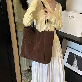 Повседневные сумки через плечо с застежкой-застежкой, высококачественные однотонные сумки для женщин из замши, женские сумки