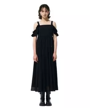 Casual Dress 2024AW Dot Jagger Nose Sliver One Piece 27 Black [Grace Continental] Women s