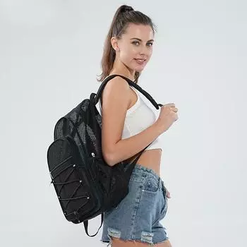 Повседневный модный рюкзак для студентов, большая вместимость, простой дорожный рюкзак, сумка чёрный