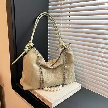 Повседневная модная сумка 2024 года, летняя новая тенденция, простая сумка через плечо, популярная повседневная сумка-мессенджер, сумка-тоут чёрный