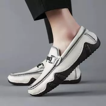 Повседневная обувь ручной работы из кожи, летние мужские кроссовки, модные мокасины, мужская обувь, деловая повседневная обувь, размер 38-46, Zapatos Hombre 38 светло-коричневого