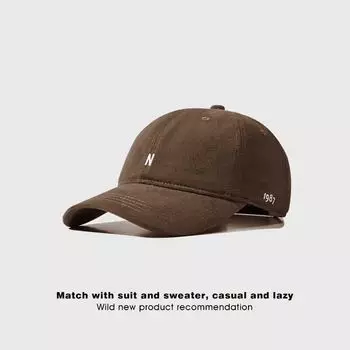 Casual Korean Style Baseball Cap Big Head Circumference Men s and Women s Minimalist Easiest for Match Peaked Cap Wide Brim Makes Face Look Smaller Coffee N1987 Baseball Cap All yards