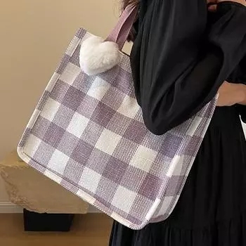 Повседневная сумка через плечо большой вместимости, женская, новинка 2024 года, модная сумка-тоут, универсальная сумка для поездок на работу, сумка под мышкой