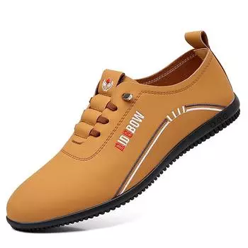 Casual leather shoes men s shoes soft-soled business casual shoes flat-soled British one-pedal Doudou shoes men 39