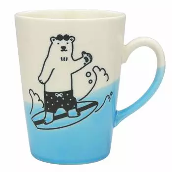 Casual Life Mino Ware Animal SURF Mug Polar Bear K13324 280ml