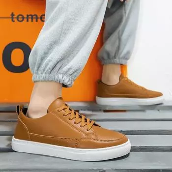 Casual men s board shoes Men s minimalist and versatile Hot selling men s stroll Party driving Outdoor travel Black shoes 39 чёрный