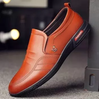 Casual men s breathable dad driving shoes new shoes leather shoes men s business British leather shoes new casual 39 чёрный