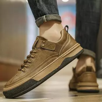 Casual men s leather shoes Trendy quality and comfort Daily office driving Outdoor leisure business party Adult street shoes 39 чёрный