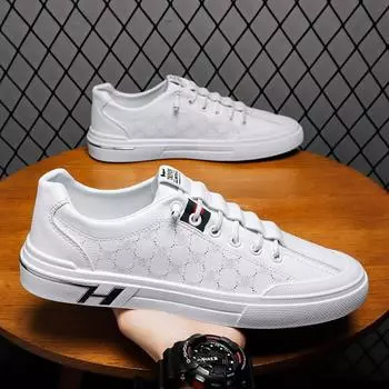 Casual men s shoes 2024 spring new outdoor sports board shoes student white shoes Korean version fashion trendy shoes men s low top 39