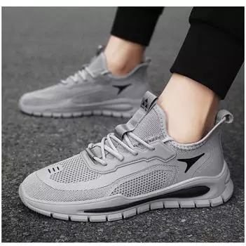 Casual men s shoes 2025 new mesh breathable outdoor fitness running shoes mountaineering casual net shoes men s sports 39 чёрный