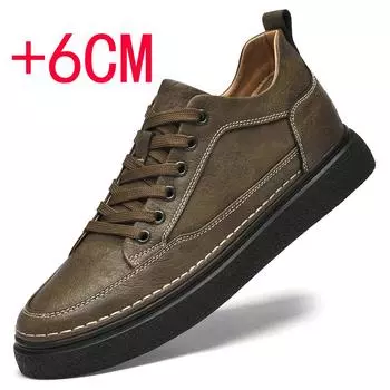 Casual Men s Shoes Elevated Shoes 6cm Elevated Soft Sole Sports Elevator Men s Shoes Small Foot Men s Oxford Shoes Size 37-43 37 чёрный