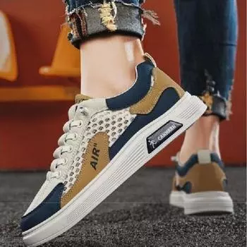 Casual Men s Shoes Spring Breathable Mesh Casual Shoes Breathable and Comfortable Korean Fashion Sneakers Men 44 дубильная кора