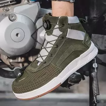 Casual Men s Sneakers Microfiber Motocross Shoes Motorcycle Supplies Breathable Motorcycle Boots Men Women Biker Shoes 37 коричневый