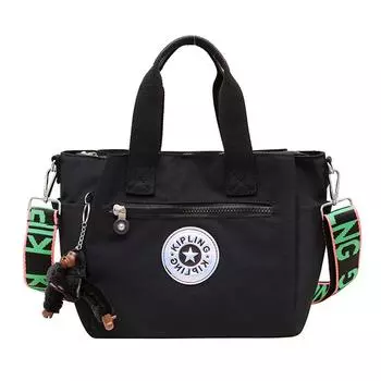 Casual Nylon Shoulder Crossbody Bag Handbag With Plush Monkey Pendant Trendy Versatile Simple Tote Bag For Women Men