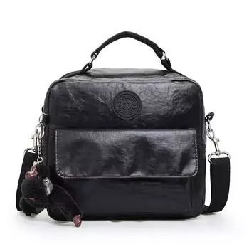 Casual Nylon Shoulder Crossbody Bag Handbag With Plush Monkey Pendant Trendy Versatile Simple Tote Bag Sports Bags