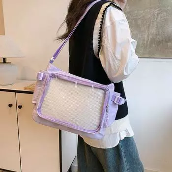 Casual pain bag summer sweet girlish temperament shoulder bag Xiaoxiang high value fashion small messenger bag women One size белый