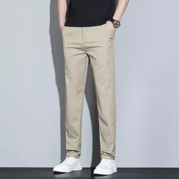 Casual Pants Men s Trendy Versatile Trousers Slim Korean Version Solid Color Simple Loose Straight Pants Men 28