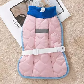 Casual pet clothes padded with cotton to keep warm, medium and large dogs with two feet, golden retrievers, autumn and winter vests, vests, and dog L (recommended weight 20-15 kg)