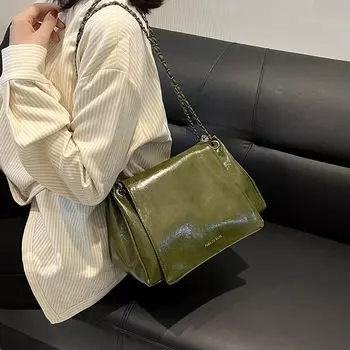 Casual Retro Niche Design Bag, Popular Hundred Chain Crossbody Bag Shoulder Bag, New Women s Bag коричневый