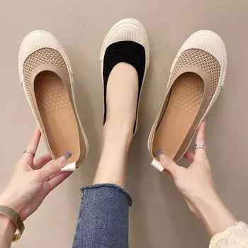 Casual shoes 2024 new thick-soled foot cover low-top shallow mouth foreign trade large-size fashion casual women s single shoes 42 35 чёрный