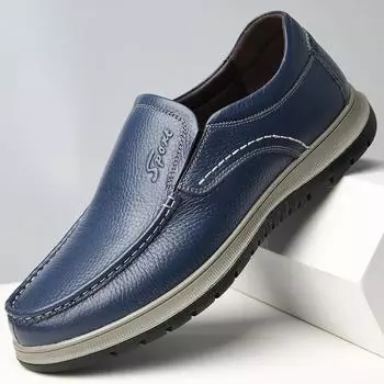 Casual Shoes For Men Flat Platform Walking Shoes Outdoor Footwear Loafers Breathable Sneakers Handmade Shoes Genuine 38 чёрный