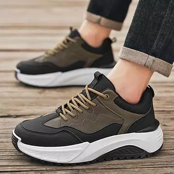 Casual shoes men s shoes autumn and winter retro dad shoes trendy thick sole heightening wear-resistant sports shoes outdoor hiking shoes 39