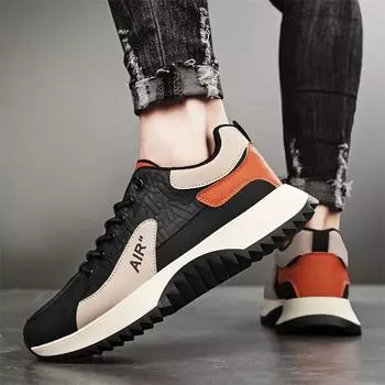 Casual shoes running shoes new teen retro trend contrasting colors low-top foot sneakers men s shoes 39