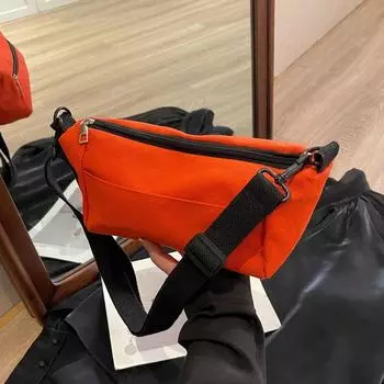 Повседневная наплечная сумка Сумка Нишевая Универсальная сумка-мессенджер Простая однотонная сумка-пельмень Сумка для поездок на работу жёлтый