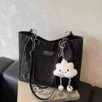 Повседневная простая сумка подмышкой, новая универсальная модная сумка через плечо для поездок на работу, большая вместительная сумка-тоут для женщин