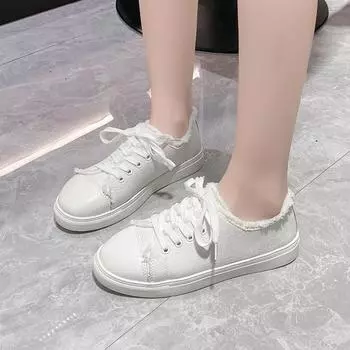 Повседневные туфли из парусины для женщин Повседневная обувь 36 белый