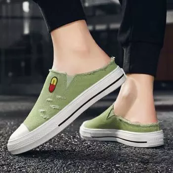 Casual Slippers For Men Summer Shoes Mules Half Low Price Mascullino Eva Sandals Man Rubber Fun Cheap Liquidation Stylish Hot 39