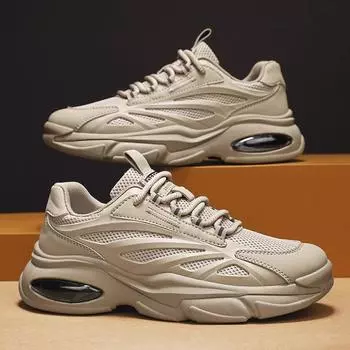 Casual Sneaker Apring and Autumn Male Sneakers Loafers Sports and Leisure Shoes for Men Ventilate Wear-resistant Fashion New 39 чёрный