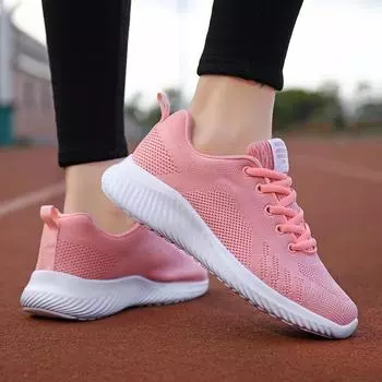 Casual Sneakers 2024 Summer Women s Fashion Jogging Sneaker Mesh Hiking Lightweight Tennis Vulcanized Shoes Zapatos Mujer 35 чёрный