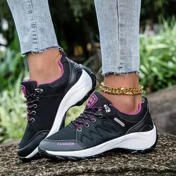 Casual Sneakers Outdoor Tennis Platform Lightweight Daily Hiking Comfortable Fitness Casual Shoes for Women Female Sneakers 36 чёрный