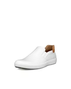 Casual Sneakers Soft 7 Genuine Leather Casual Sneakers cm 3E [Echo] Men s Slip-on White/Lion 25.0