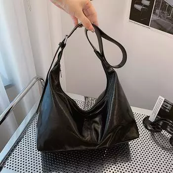 Повседневная мягкая сумка большой емкости женская модная сумка через плечо для поездок на работу универсальная сумка-мессенджер сумка для пельменей серебряный