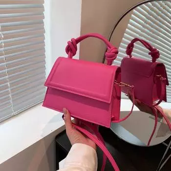 Повседневная однотонная сумка через плечо 2024 года, новая летняя повседневная сумка, модная простая сумка-мессенджер в иностранном стиле, маленькая квадратная сумка белый