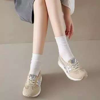 Casual sports shoes women s 2025 new spring and autumn breathable women s shoes German training Forrest Gump shoes platform mesh dad shoes 35 чёрный