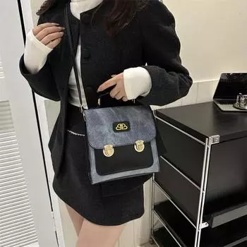 Повседневный школьный рюкзак для женщин 2024 года, новая корейская версия иностранного стиля, рюкзак для путешествий, нишевый трендовый женский рюкзак синий