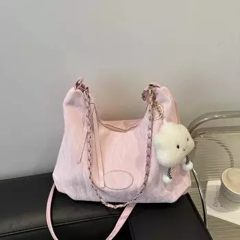 Casual student soft surface large-capacity bag women s 2025 new summer work bag fashionable shoulder messenger bag