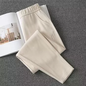 Casual Thin-Style Gray Women s Classy Oversized Track Pants Apricot 3XL