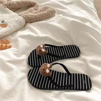 Casual versatile slippers spring and summer new cute flip-flops Spice Girls high value flat bottom lightweight explosive beach shoes women 36 синий