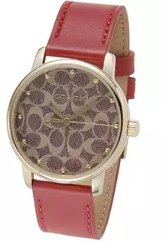 Casual Watch Grand 14503874 Red [Coach] Women s [Item]