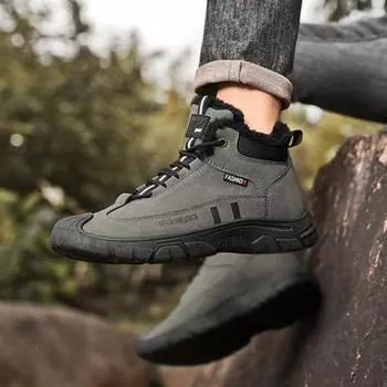 Повседневная зимняя обувь для мужчин на платформе со шнуровкой, водонепроницаемая, новинка, зимние ботинки для мужчин, предложение, модные бренды, обувь, толстая, плюшевая, роскошная 39