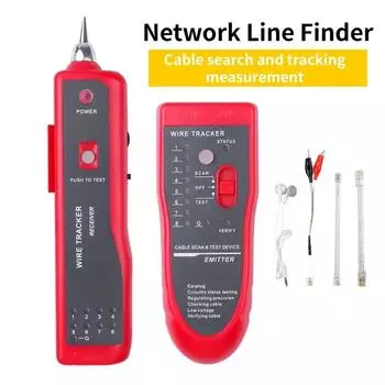 Cat5 Cat6 RJ11 RJ45 Тестер сетевого кабеля Ethernet LAN Детектор телефонного провода Tracker Line Finder Кабель Диагностика Набор инструментов жёлтый
