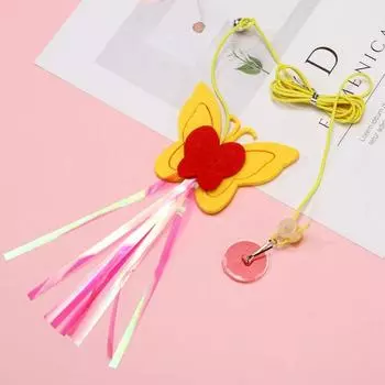 Cat Accessories Cute Kitten Teaser Wand Interactive Cat Toy Door Hanging Cat Toy Cat Swing Toy butterfly