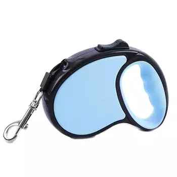 Cat and Dog Retractable Automatic Traction Rope 3 M 5 M Dog Walking Rope out Explosion-Proof Punching Small and Medium Size Pet Supplies Blue 3 m (black side)
